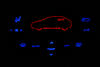 Led bleu et rouge Climatisation Peugeot 206 Multiplexee