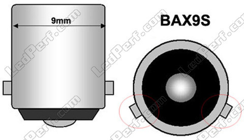 Ampoule led BAX9S H6W Xtrem Orange/Jaune effet xenon
