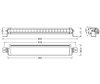 Schéma des dimensions de la Barre LED Osram LEDriving® LIGHTBAR FX500-CB