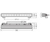 Schéma des dimensions de la Barre LED Osram LEDriving® LIGHTBAR SX300-CB