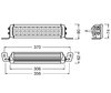 Schéma des dimensions de la Barre LED Osram LEDriving® LIGHTBAR VX250-CB