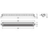 Schéma des dimensions de la Barre LED Osram LEDriving® LIGHTBAR VX500-SP
