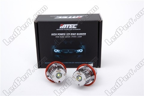 Leds blanches xenon pour angel eyes BMW Serie 1 phase 1 6000K - MTEC V3