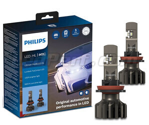 Kit Ampoules H11 LED PHILIPS Ultinon Pro9000 +250% 5800K  - 11362U90CWX2