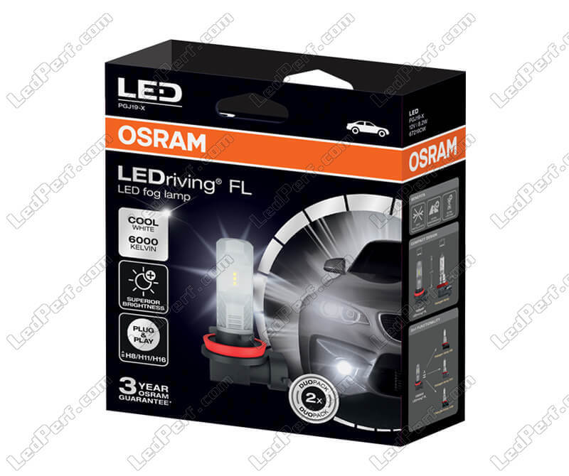 Ampoule LED H11 Moto - Taille Mini, Puissante et Ventilée - Port Offert !