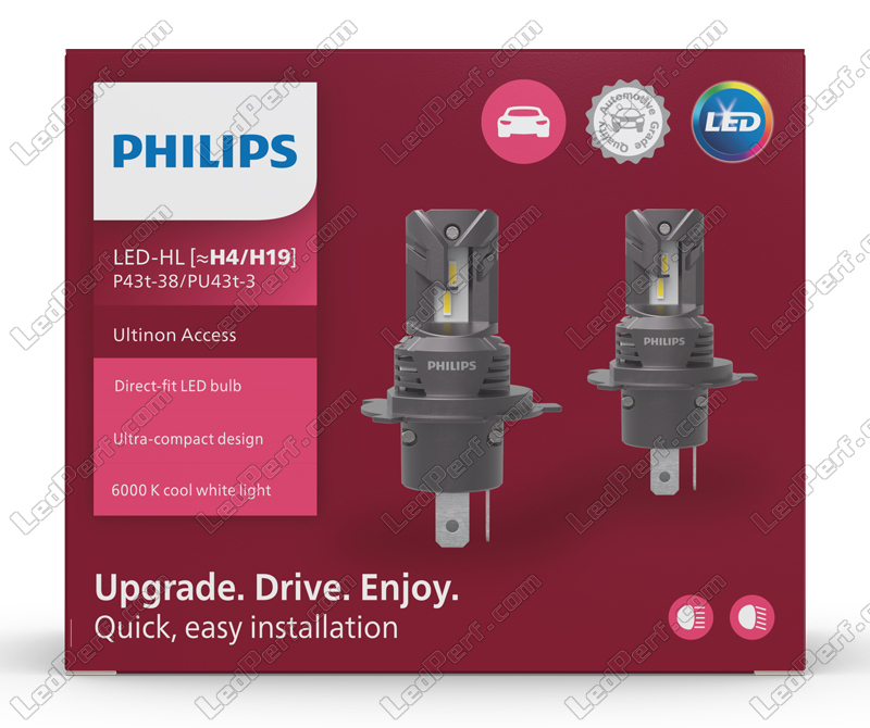 2x Ampoules LED H19 PHILIPS Ultinon Access 6000K - Plug and Play