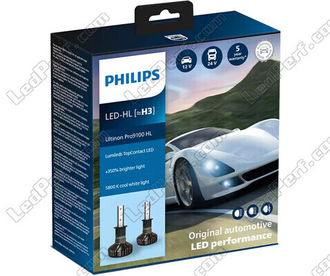 Kit Ampoules H3 LED PHILIPS Ultinon Pro9100 +350% 5800K  - LUM11336U91X2