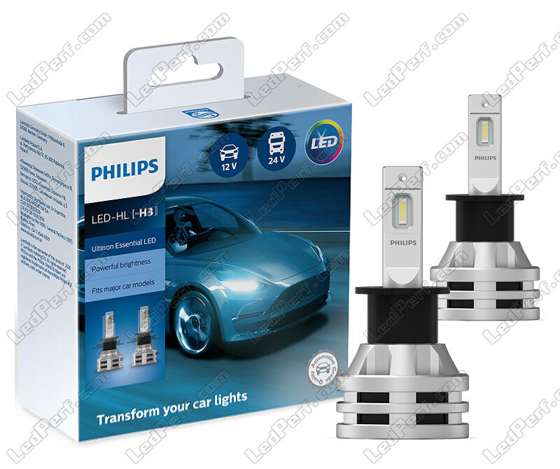 2x Ampoules LED H3 PHILIPS Ultinon Essential LED 6500K