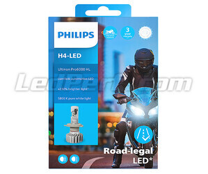 Packaging Ampoule moto H4 LED Philips ULTINON Pro6000 homologuée - 11342U6000X1