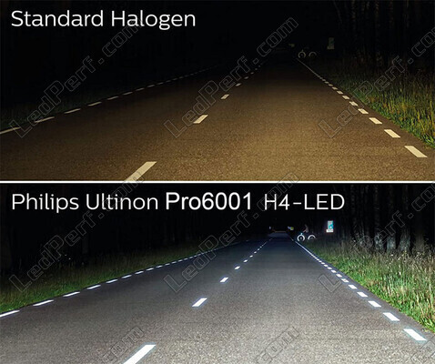 Kit Ampoules LED H4 Philips ULTINON Pro6001 Homologuées - 11342U6001X2