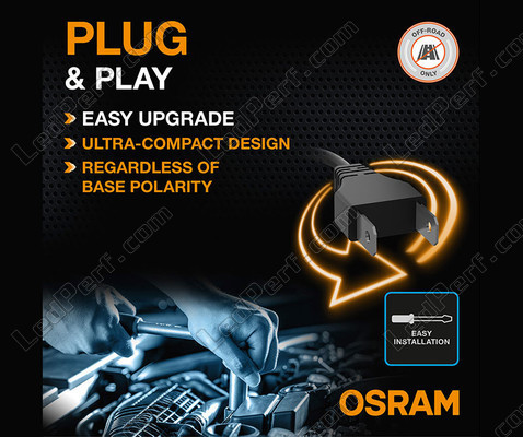 Raccordement plug and play des ampoules LED H4 Osram LEDriving® XTR 6000K - 64193DWXTR