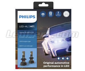 Kit Ampoules H7 LED PHILIPS Ultinon Pro9000 +250% 5800K  - 11972U90CWX2