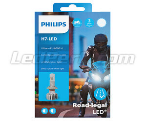 Packaging Ampoule moto H7 LED Philips ULTINON Pro6000 homologuée - 11972U6000X1