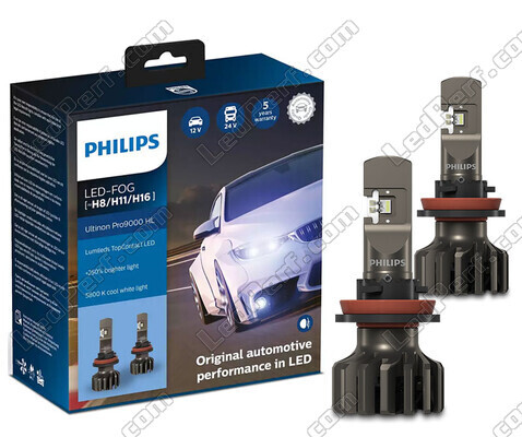 Kit Ampoules H8 LED PHILIPS Ultinon Pro9000 +250% 5800K  - 11366U90CWX2