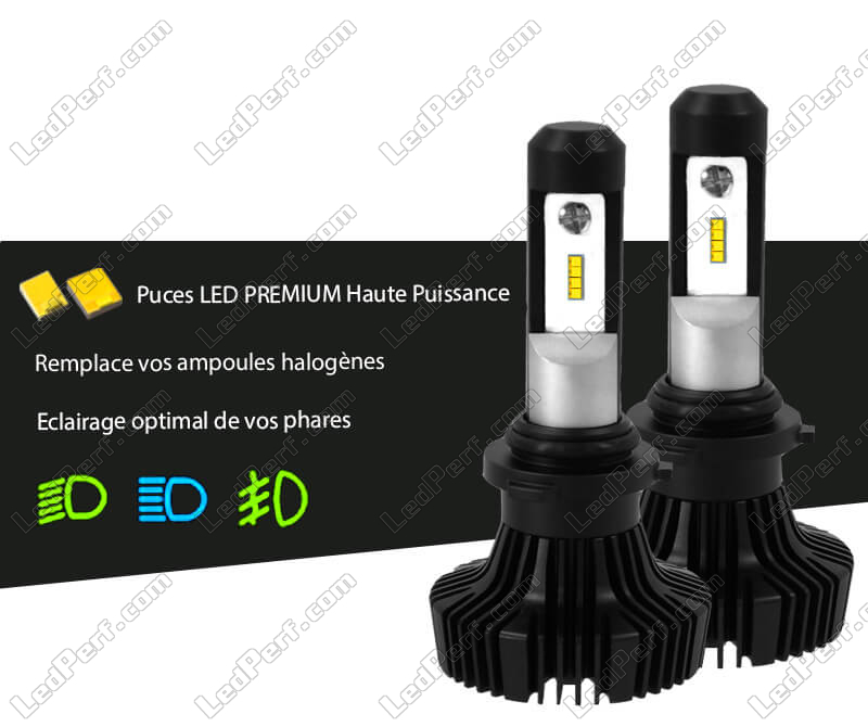 Kit LED HB4 9006 Haute Puissance pour phares - Garantie 5 ans et