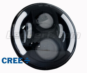 Optique Moto Full LED Noir Pour Phare Rond 7 Pouces - Type 4