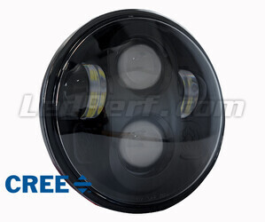 Optique Moto Full LED Noir Pour Phare Rond De 5.75 Pouces - Type 2