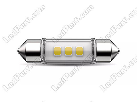 Ampoule LED navette C7W 38mm Philips Ultinon Pro6000 Blanc chaud 4000K - 11854WU60X1 - 12V