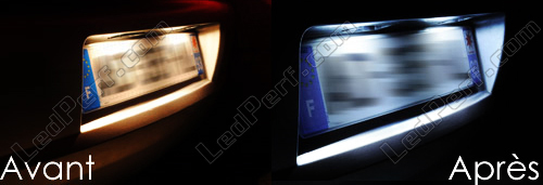 Pack Ampoule LED Plaque d'immatriculation blanc pour Mercedes Classe C W204