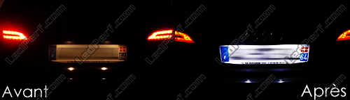 Pour AUDI A4 B8 Ampoules LED plaque d'immatriculation anti erreur