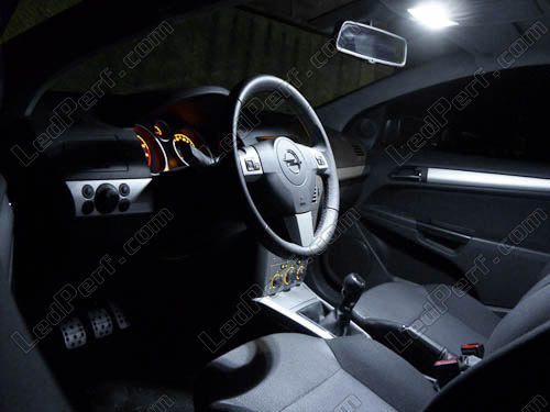 Courtois Pack FULL LED intérieur pour Opel Astra H Berline/GTC avec miroirs de courtoisie 