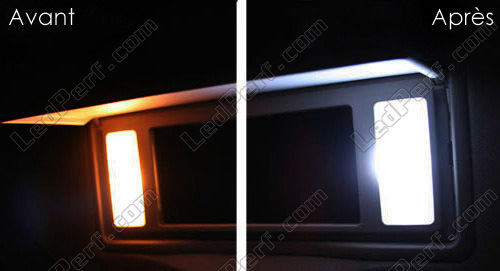 Ampoules LED BLANC éclairage Miroirs courtoisie Pare-soleils Courtois Pour Peugeot 307 