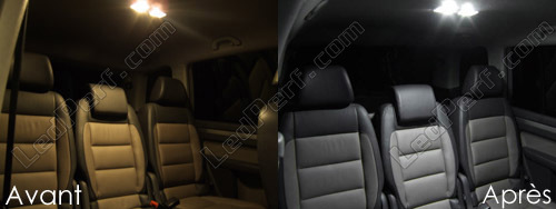 Plafonnier LED habitacle interieur socle arrière 6000K pour voitures VW  Touran