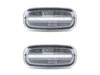 Vue de face des clignotants latéraux séquentiels à LED pour Audi A2 - Couleur transparente