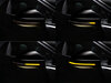 Différentes étapes du défilement de la lumière des Clignotants dynamiques Osram LEDriving® pour rétroviseurs de Audi A3 8V