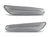 Vue de face des clignotants latéraux séquentiels à LED pour BMW Serie 1 (E81 E82 E87 E88) - Couleur transparente
