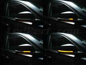 Différentes étapes du défilement de la lumière des Clignotants dynamiques Osram LEDriving® pour rétroviseurs de BMW Serie 2 (F22)
