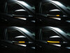 Différentes étapes du défilement de la lumière des Clignotants dynamiques Osram LEDriving® pour rétroviseurs de BMW X1 (E84)