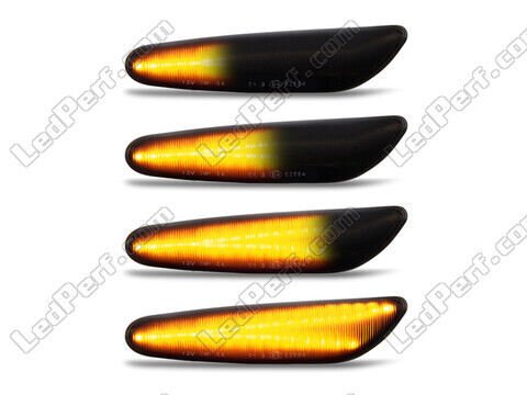 Eclairages des répétiteurs latéraux dynamiques noirs à LED pour BMW X3 (E83)