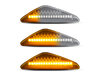Eclairage des clignotants latéraux séquentiels transparents à LED pour BMW X3 (F25)