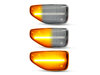 Eclairage des clignotants latéraux séquentiels transparents à LED pour Dacia Logan 2