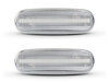 Vue de face des clignotants latéraux séquentiels à LED pour Fiat Doblo - Couleur transparente