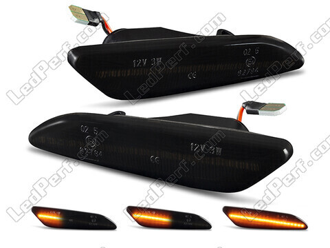 Répétiteurs latéraux dynamiques à LED pour Fiat Tipo III - Version noire fumée