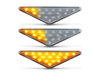 Eclairage des clignotants latéraux séquentiels transparents à LED pour Ford Mondeo MK3