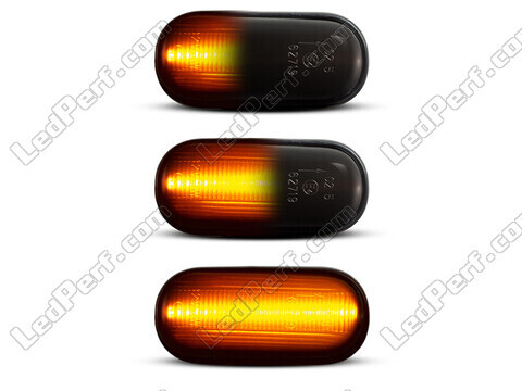 Eclairages des répétiteurs latéraux dynamiques noirs à LED pour Honda Prelude 5G