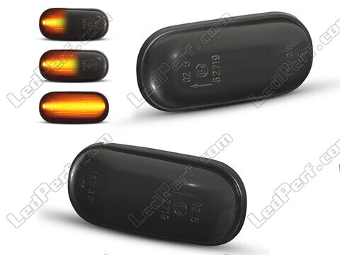 Répétiteurs latéraux dynamiques à LED pour Honda Prelude 5G - Version noire fumée