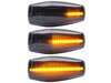 Eclairages des répétiteurs latéraux dynamiques noirs à LED pour Hyundai Getz