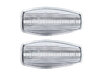 Vue de face des clignotants latéraux séquentiels à LED pour Hyundai Getz - Couleur transparente
