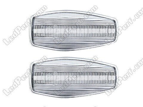 Vue de face des clignotants latéraux séquentiels à LED pour Hyundai Getz - Couleur transparente