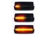 Eclairages des répétiteurs latéraux dynamiques noirs à LED pour Jeep Compass
