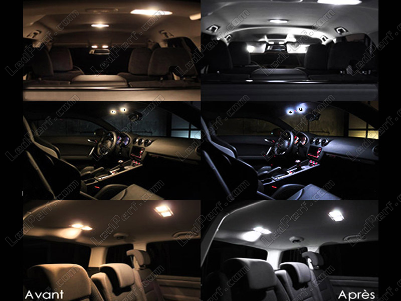 LivTee - Éclairage intérieur LED pour voiture, design à deux