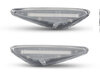 Vue de face des clignotants latéraux séquentiels à LED pour Mazda 5 phase 2 - Couleur transparente