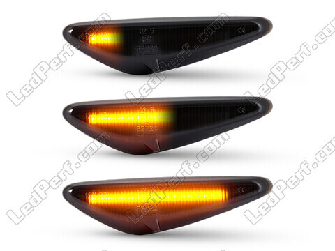 Eclairages des répétiteurs latéraux dynamiques noirs à LED pour Mazda 6