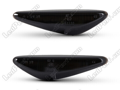Vue de face des clignotants latéraux dynamiques à LED pour Mazda MX-5 phase 4 - Couleur noire fumée