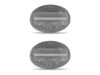 Vue de face des clignotants latéraux séquentiels à LED pour Mini Cabriolet III (R57) - Couleur transparente