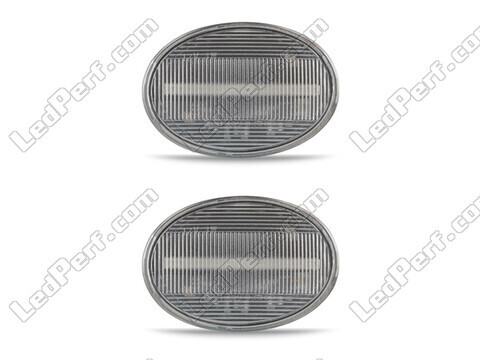 Vue de face des clignotants latéraux séquentiels à LED pour Mini Cabriolet III (R57) - Couleur transparente